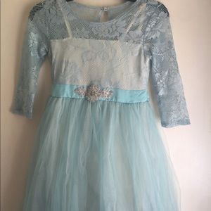 Blue lace dress